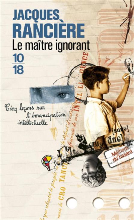 Couverture du livre de Jacques Rancière, Le maître ignorant