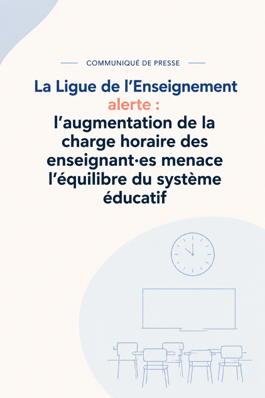 Image pour un communiqué de presse d'une classe avec une horloge