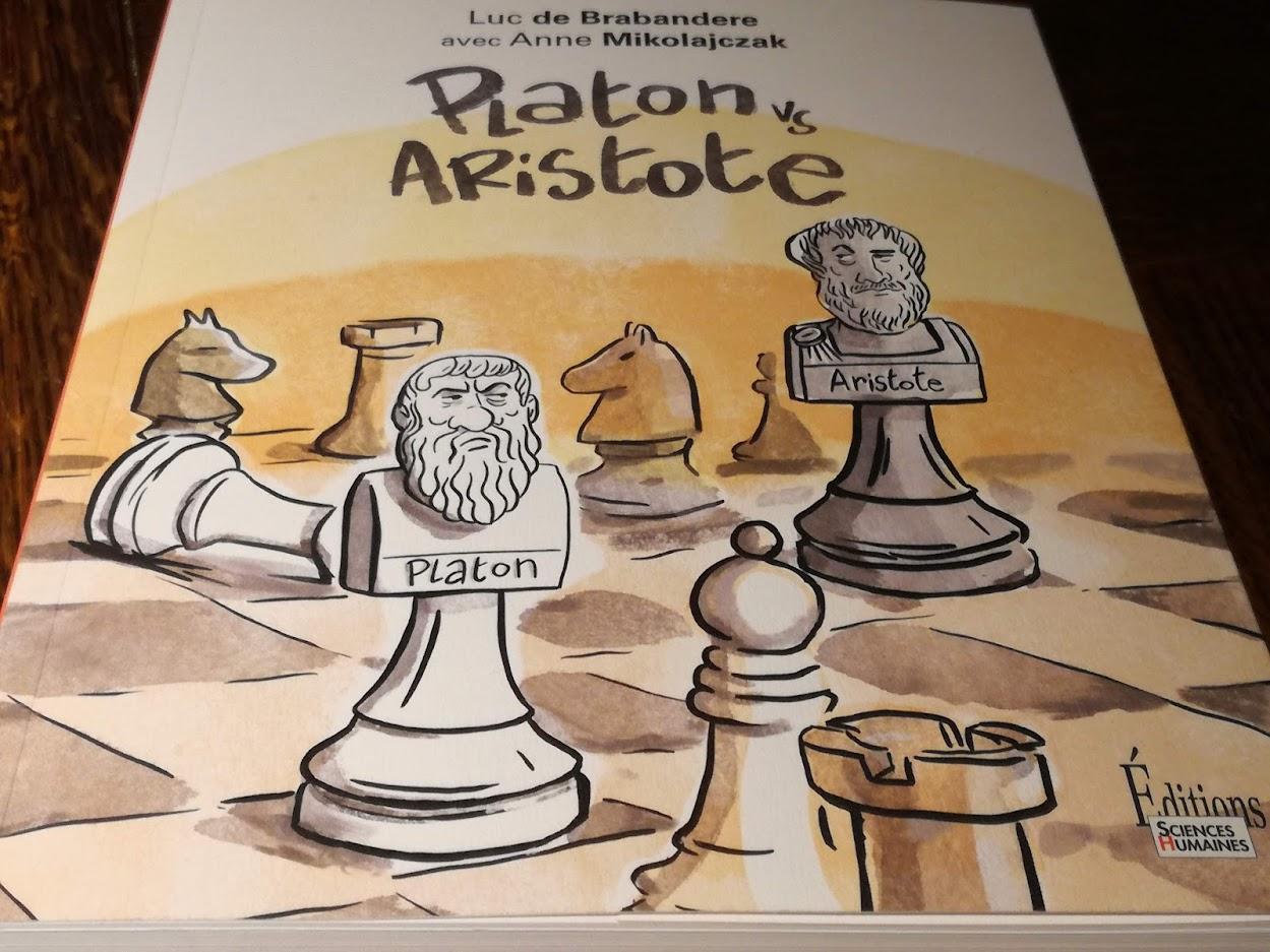 Illustration de Vincent Rif (couverture du livre « Platon vs Aristote », de Brabandere & Mikolajczak, déc. 2021).
